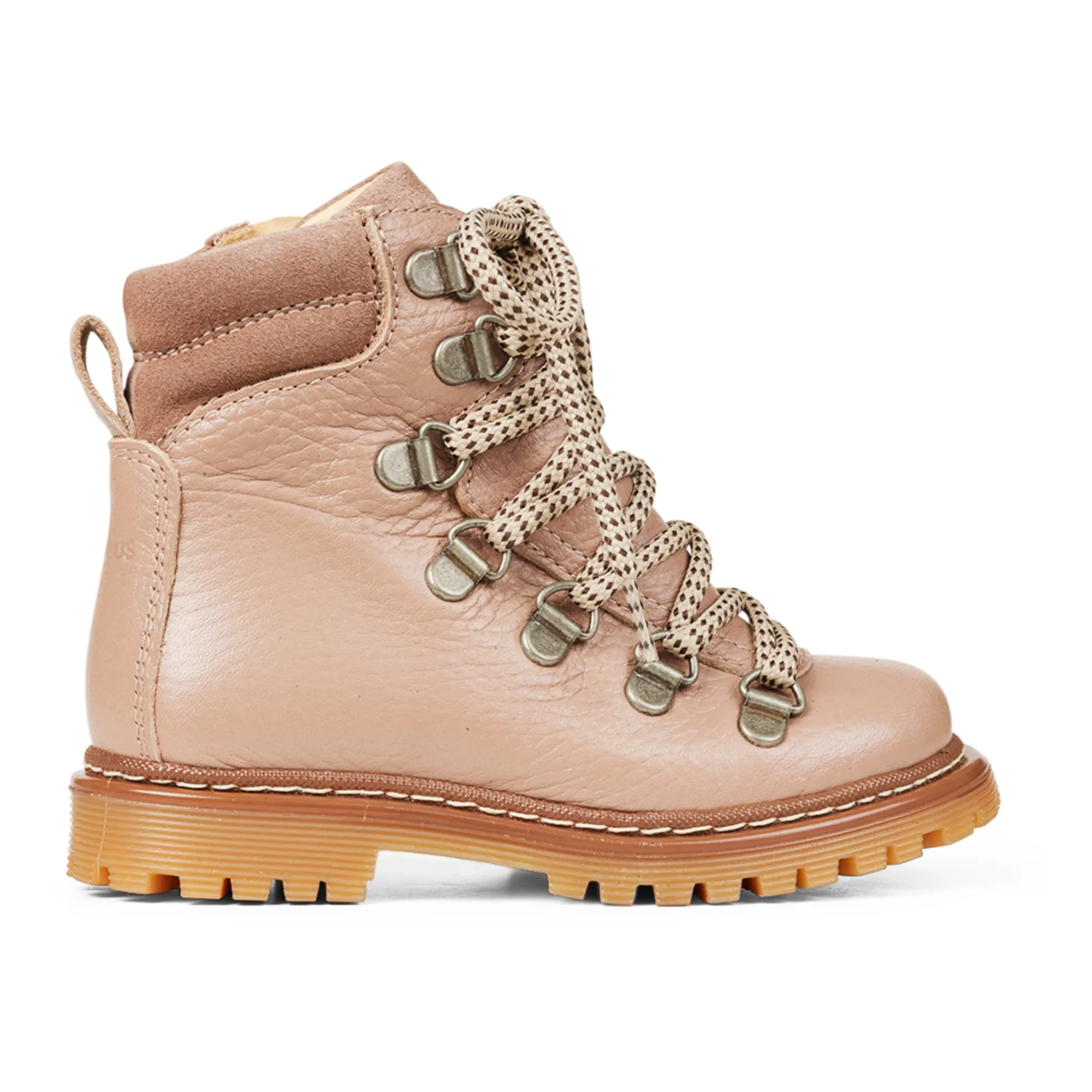 Angulus Pale Pink Zip Tex Boots