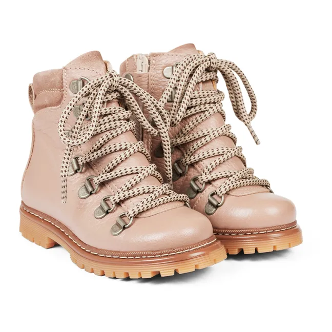 Zip Tex Stiefeletten | Blassrosa