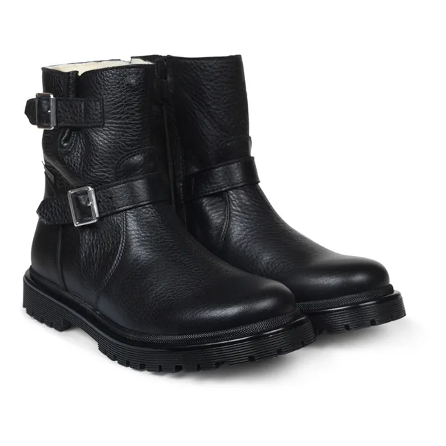 Stiefeletten Zip gefüttert | Schwarz