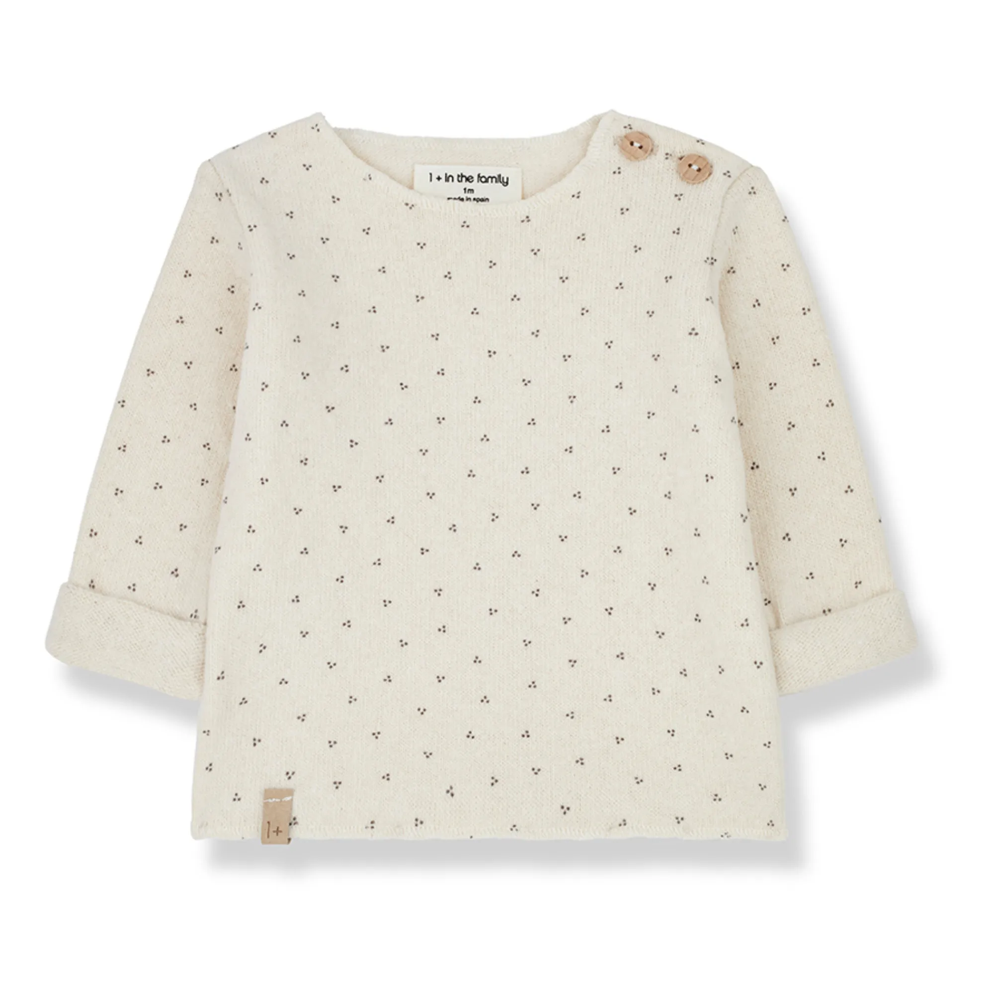 1+ In The Family Ecru Jutta Recycled Fibre T-Shirt