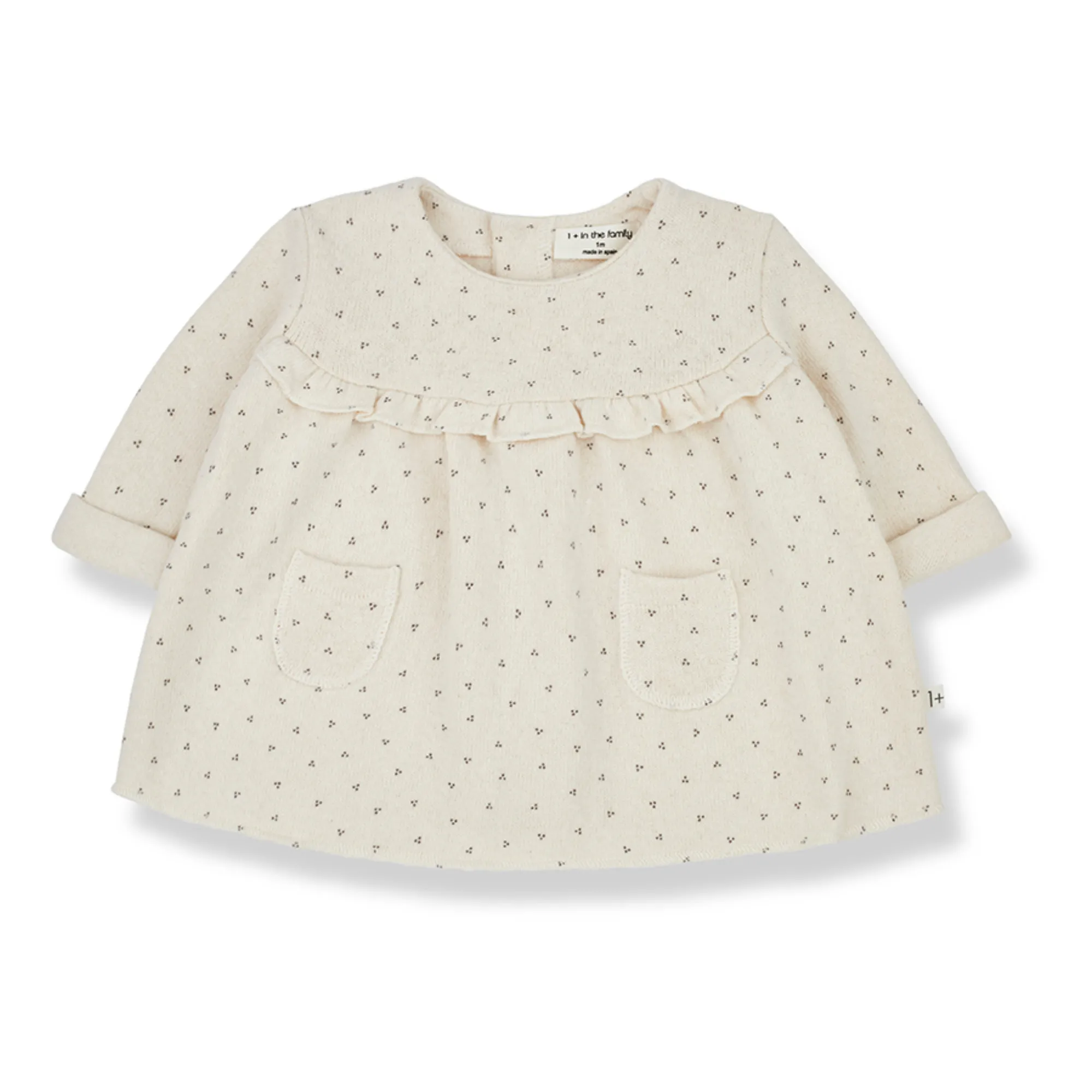 1+ In The Family Ecru Elke Recycled Material Dress