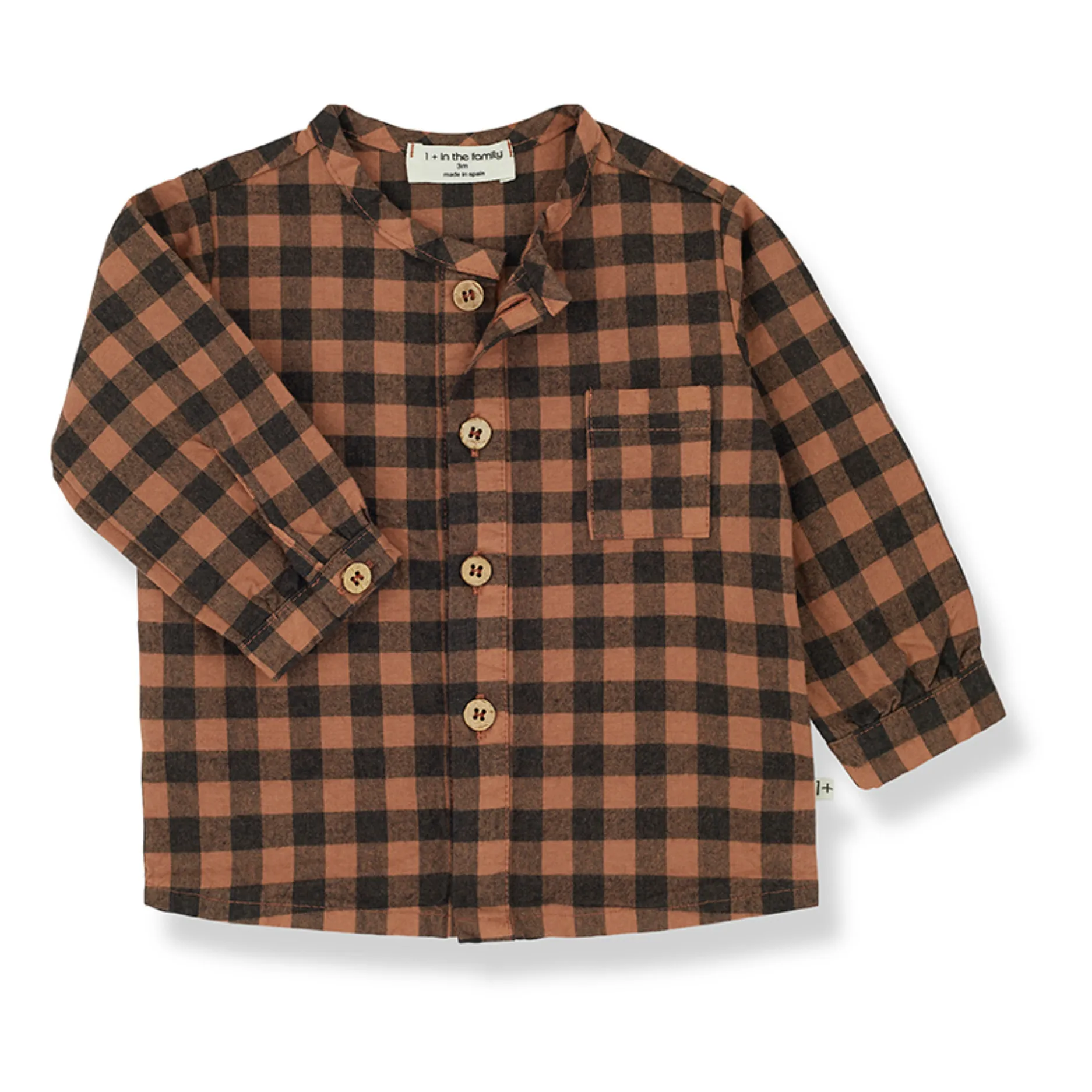 1+ In The Family Brown Henry Gingham Shirt