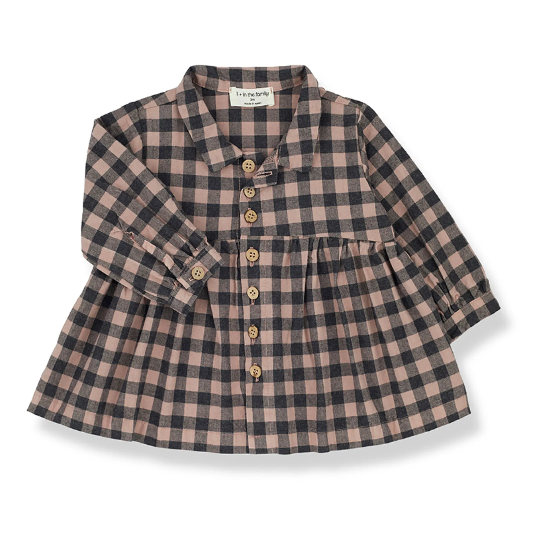 1+ In The Family Mauve Wendy Gingham Dress