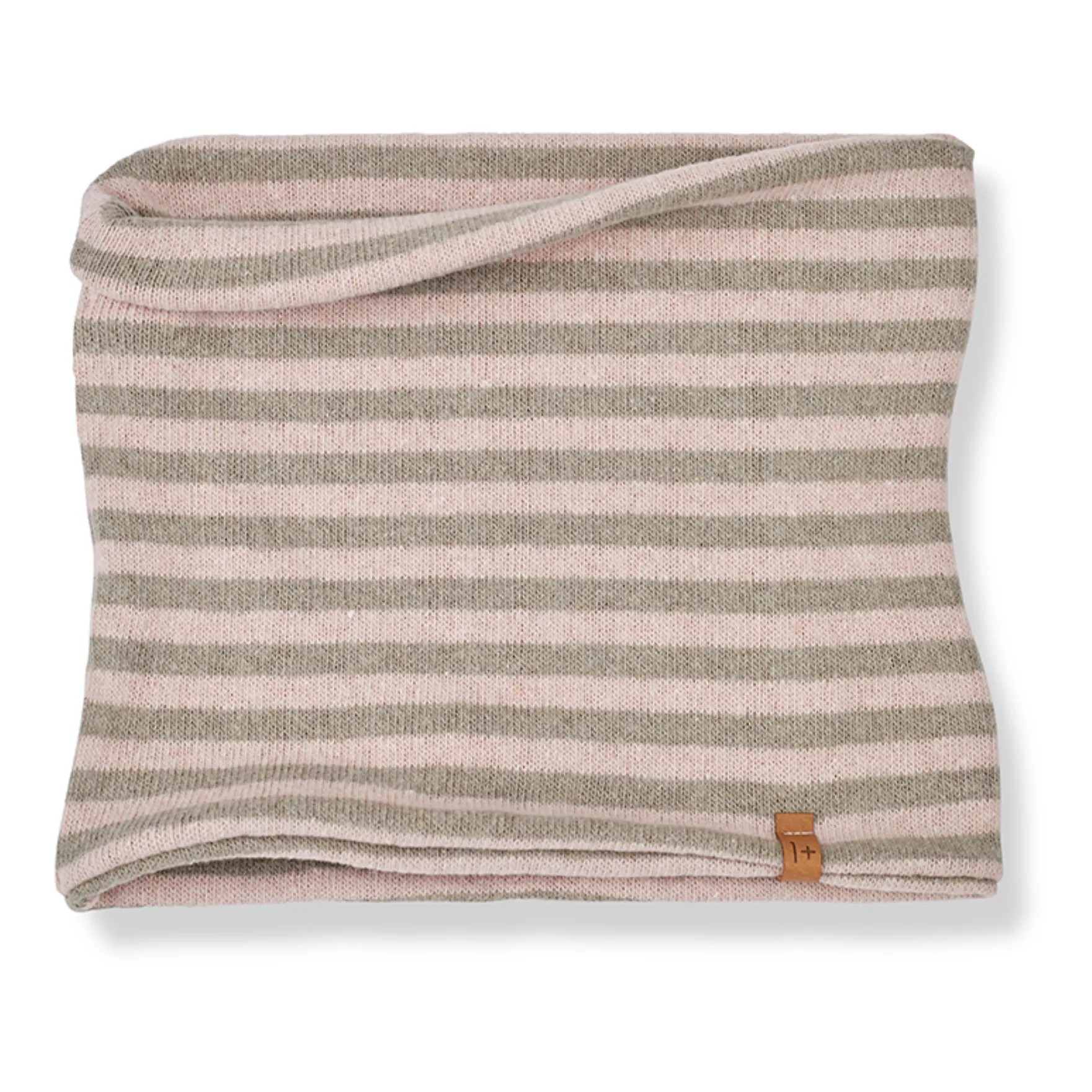 1+ In The Family Pale Pink Eli Striped Recycled Fibre Snood