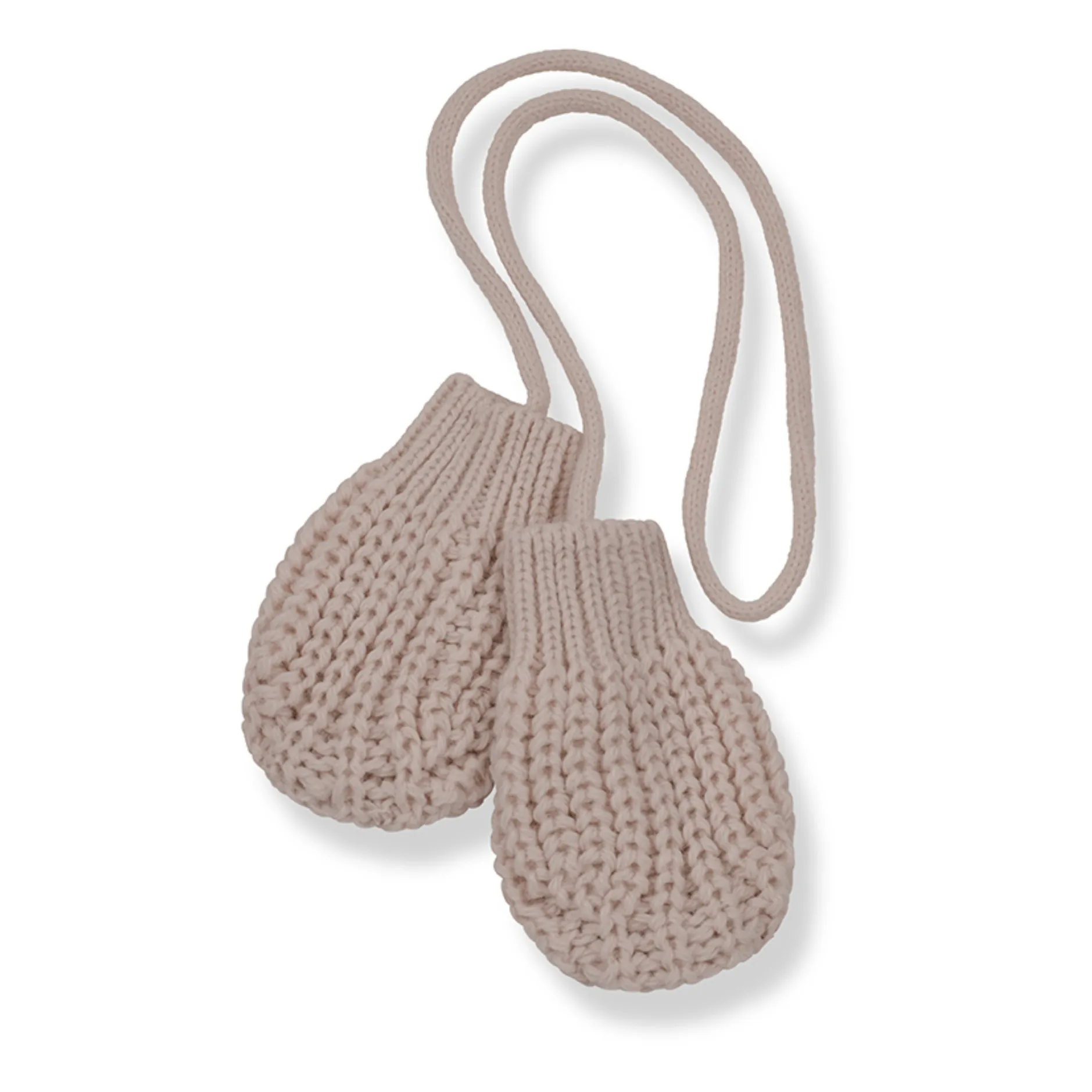 1+ In The Family Pale Pink Half Knit Mittens