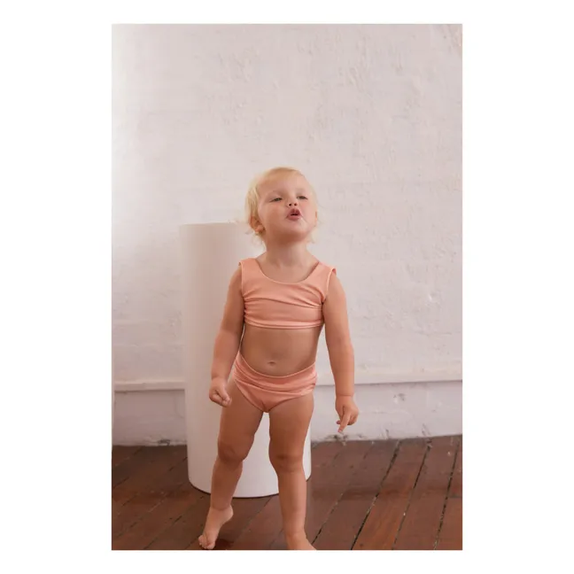 Maillot de Bain 2 pièces Matière Recyclée Arla | Abricot