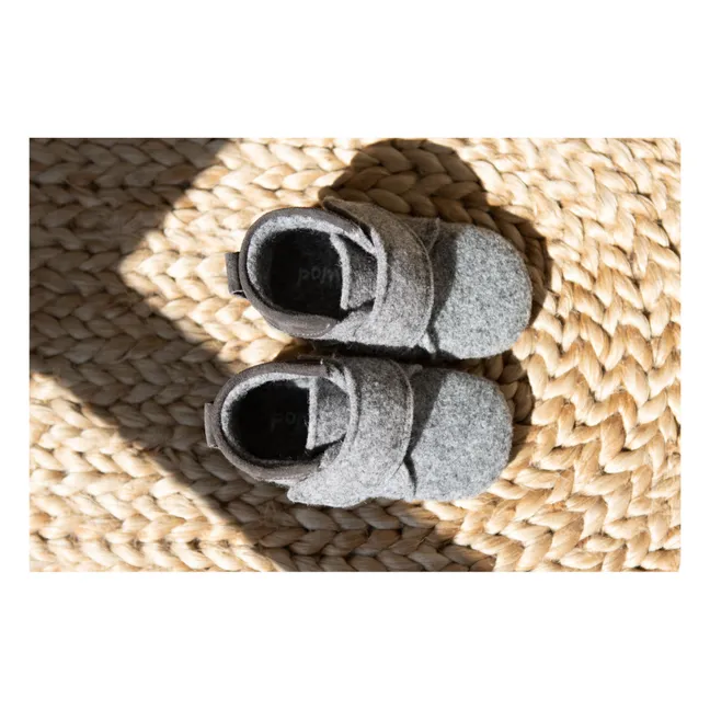 Beginners Wool Scratch Slippers | Grey