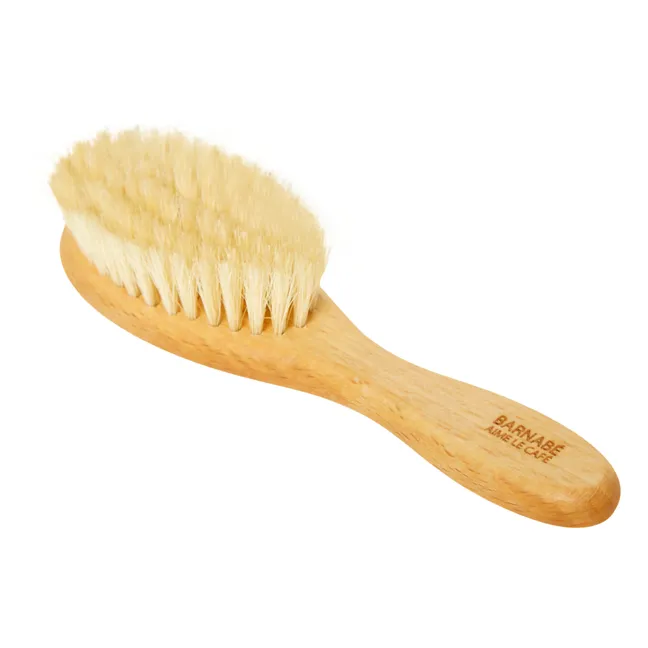 Cherry hairbrush in beech and silk hair