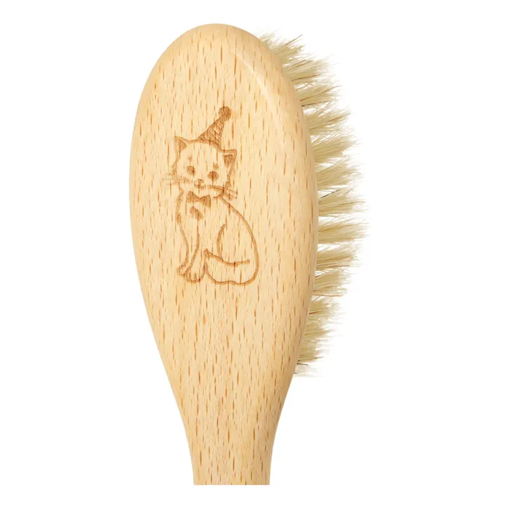 Haarbürste aus Buchenholz und Seidenborsten Kirsche- Produktbild Nr. 2