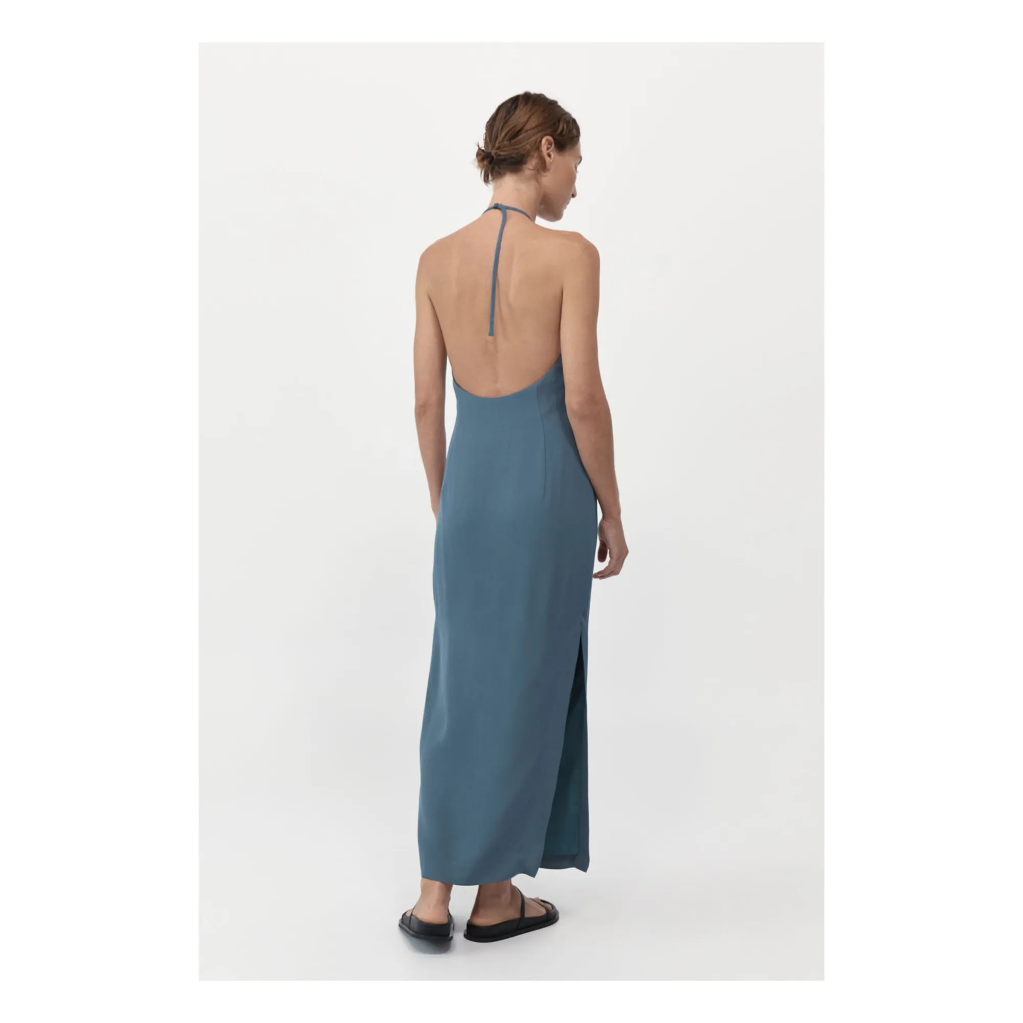 princess polly baby blue dress St Agni - 90s Halter Dress - Grey blue