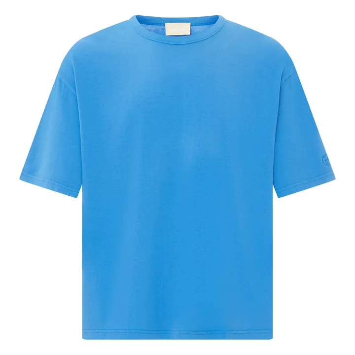 Maglietta Oversize Uomo in Cotone Organico | Blu acqua- Immagine del prodotto n°0