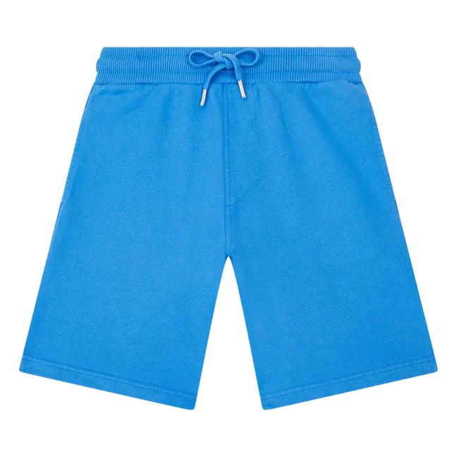 Pantalón corto de niño de forro polar ecológico | Azul Mar
