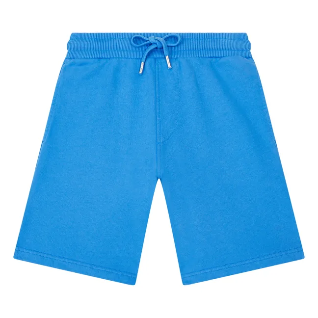 Short Garçon Molleton Bio | Bleu azur