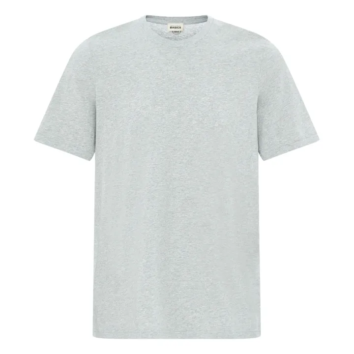 Camiseta de algodón orgánico para hombre | Gris Jaspeado- Imagen del producto n°0