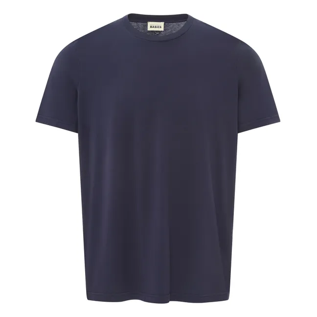 Camiseta de algodón orgánico para hombre | Azul Marino