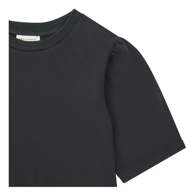 Robe Fille Manches Amples Molleton Bio | Noir