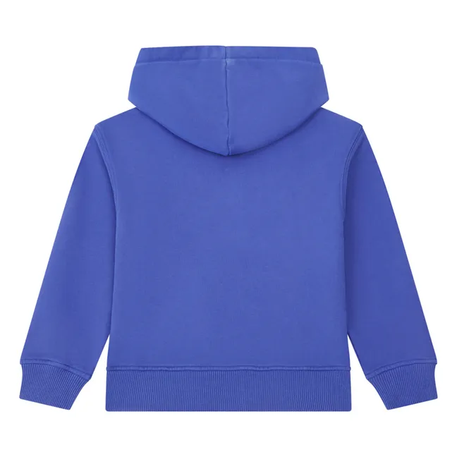 Boy's Organic Cotton Zipped Hoodie | Indigo blue