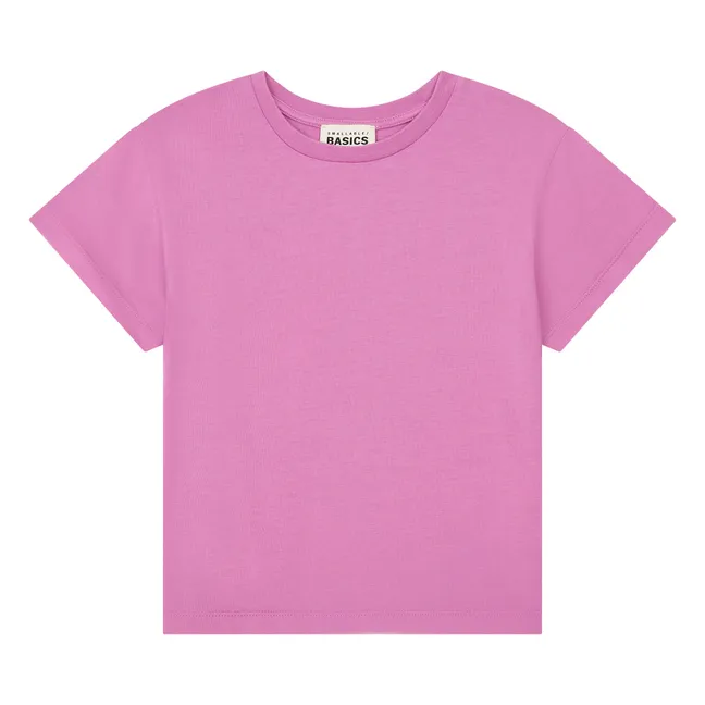 T-Shirt Fille Coton Bio | Rose bonbon
