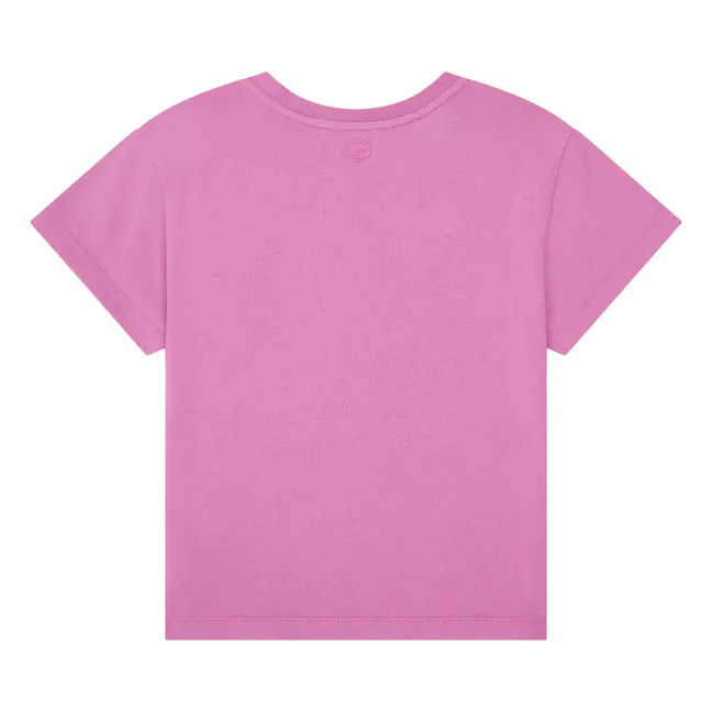 T-Shirt Fille Coton Bio | Rose bonbon