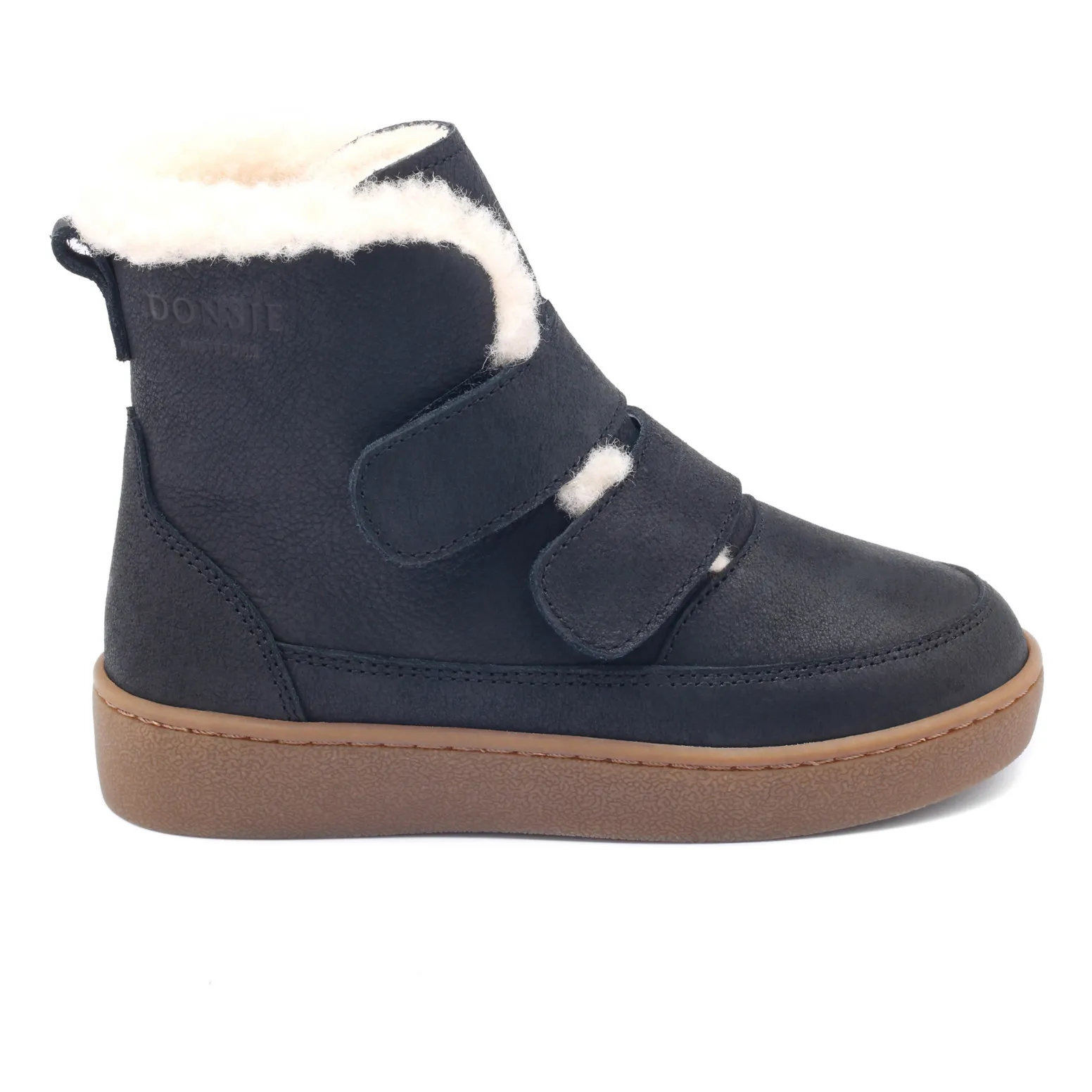 Donsje Black Clenn Lined Velcro Sneakers