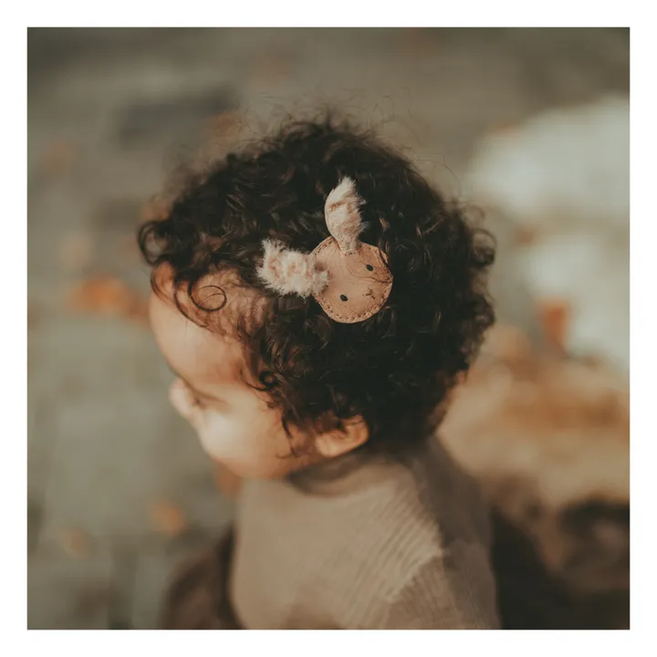 Josy Exclusive Rabbit Hair Slide | Pink- Product image n°1