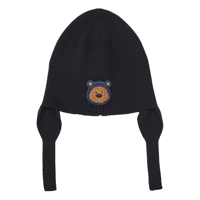 Knitted Beanie | Navy blue