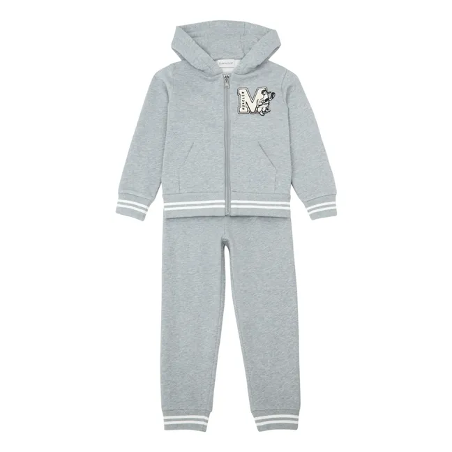 Zipped Hoodie and Jogger set | Heather grey