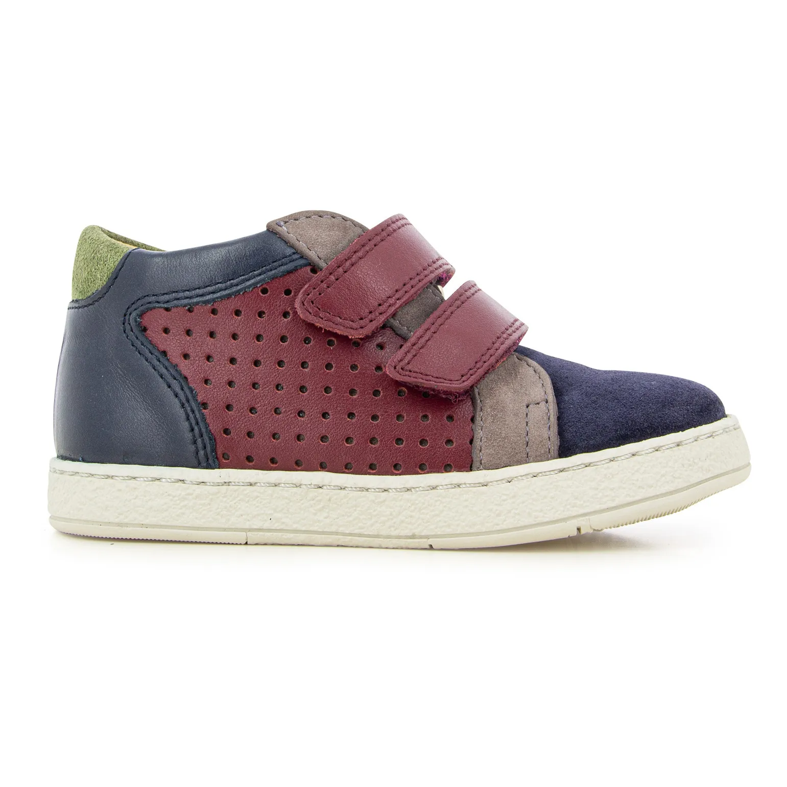 Pom D'api Burgundy Easy Perfo Foam Velcro Sneakers