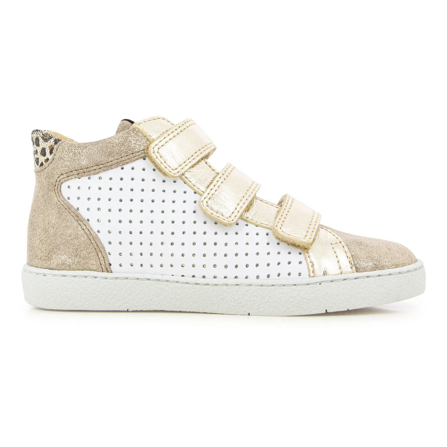Pom D'api Leopard Top Easy Perfo Velcro Sneakers