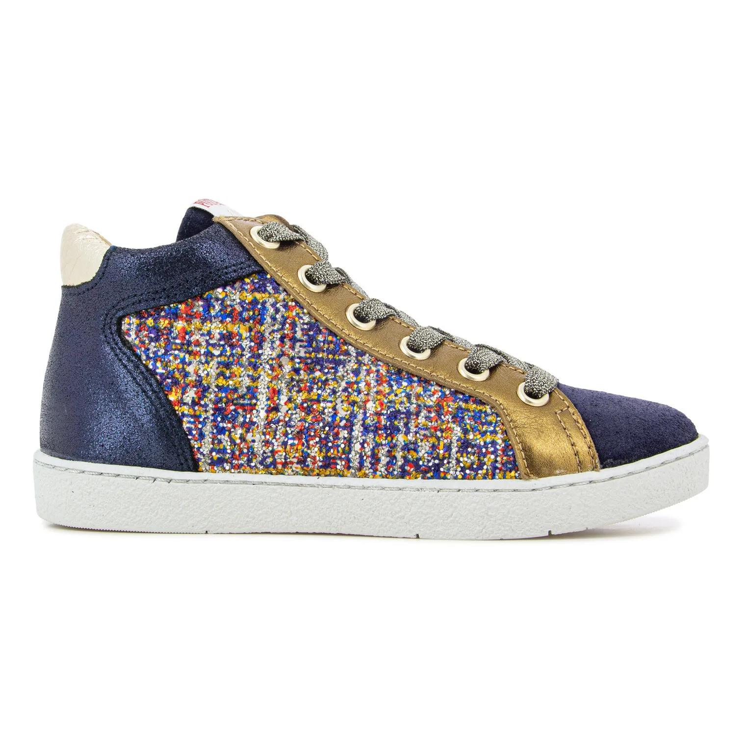 Pom D'api Navy Blue Zip Top Zippy Sneakers