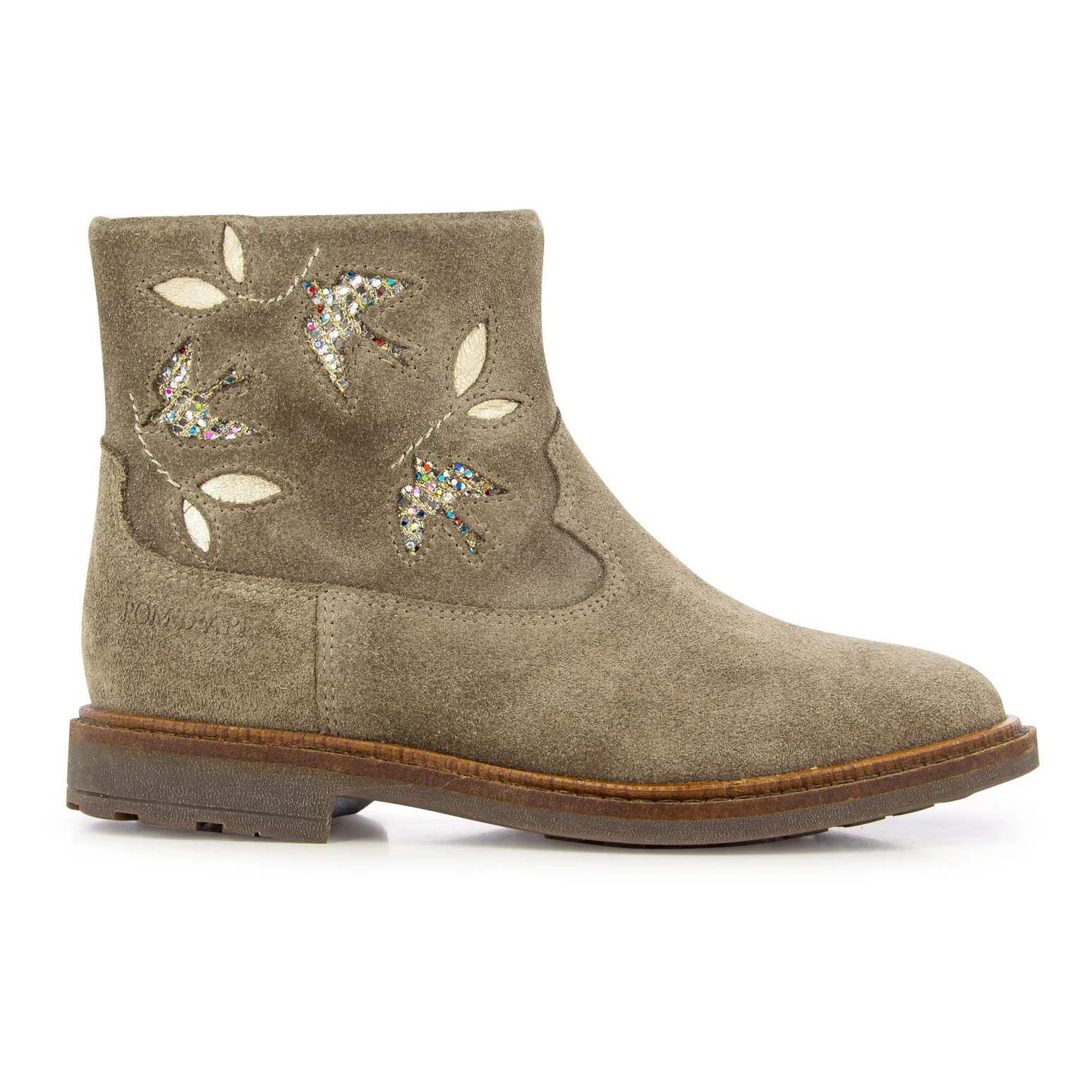 Pom D'api Taupe Brown Sister Birdy Zip Boots