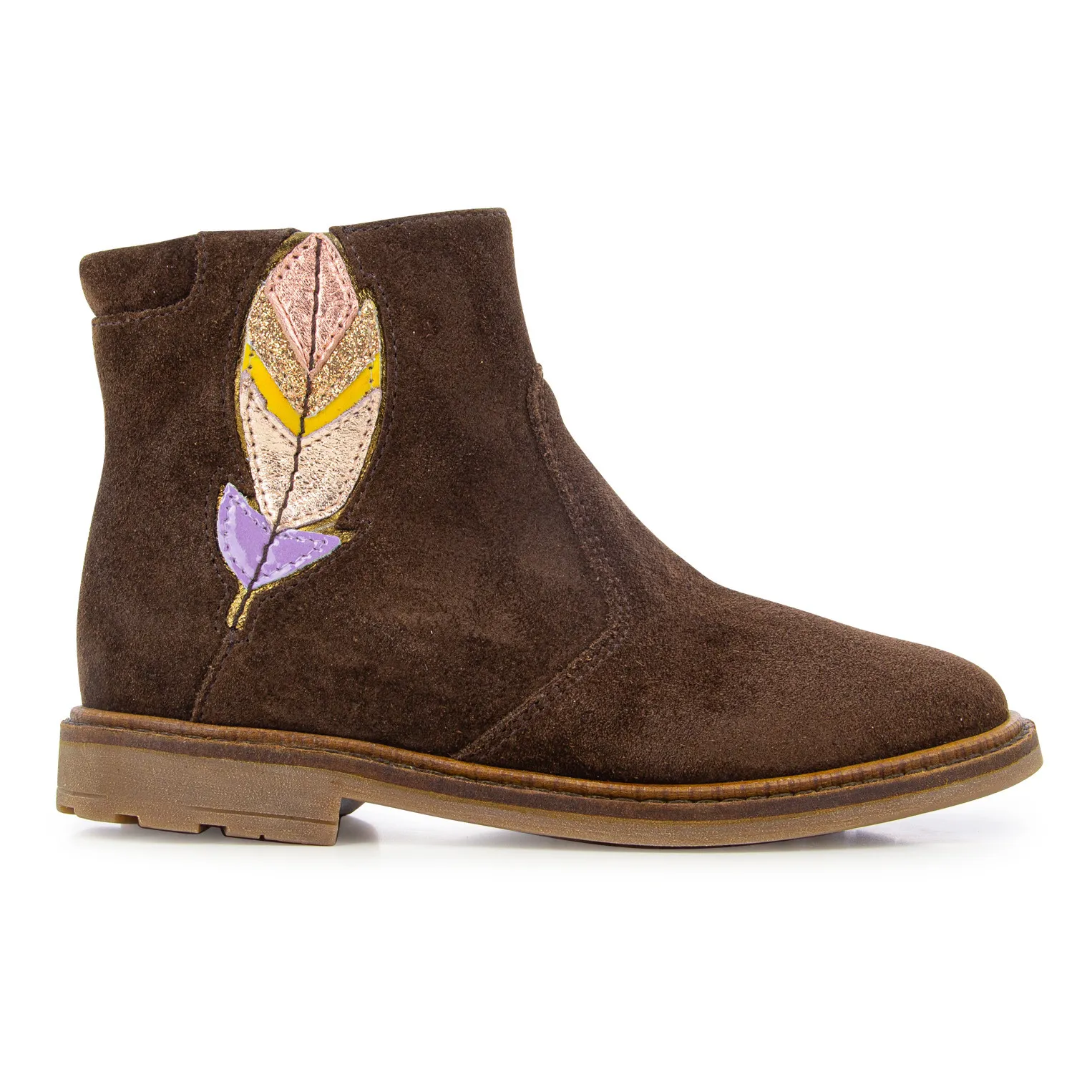 Pom D'api Chocolate Sister Feather Zip Boots