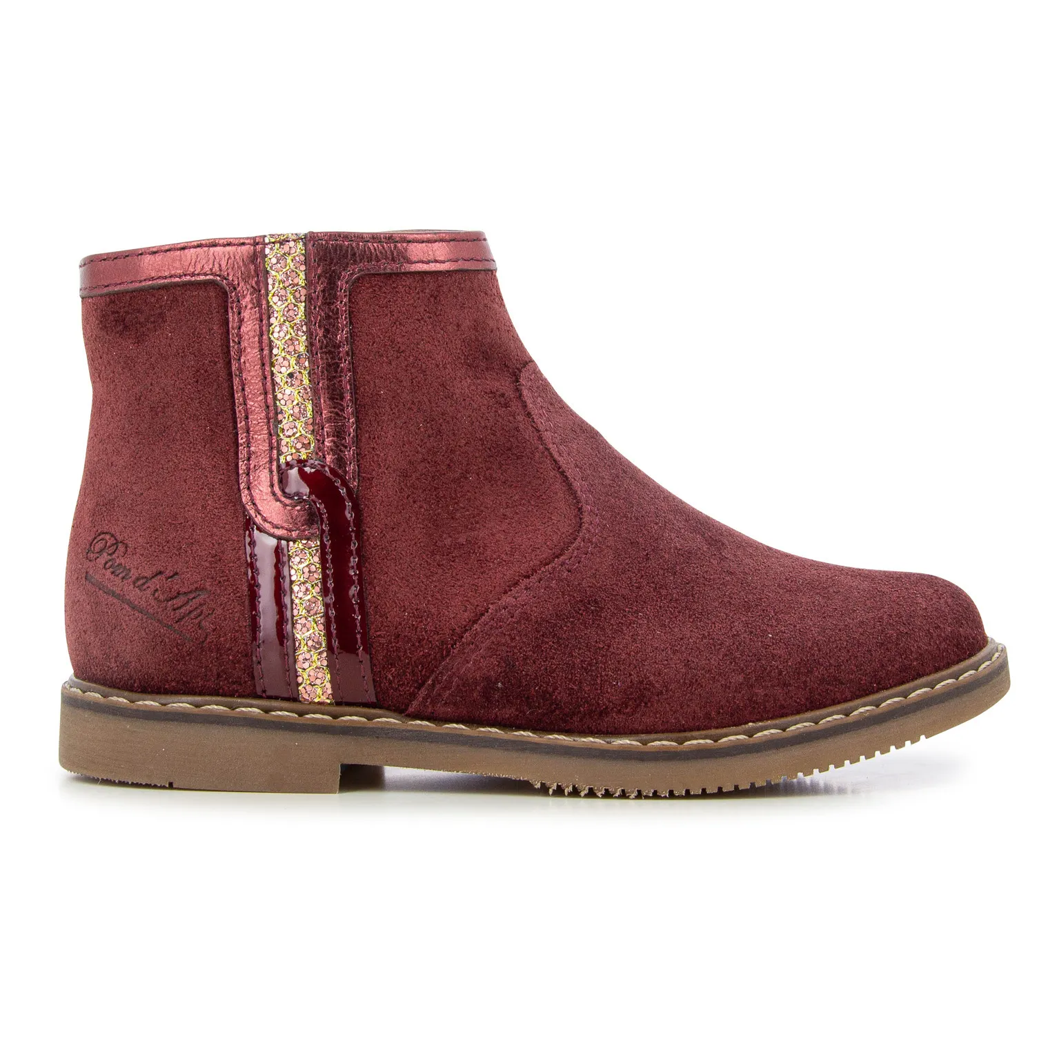 Pom D'api Burgundy City Lock Zip Boots