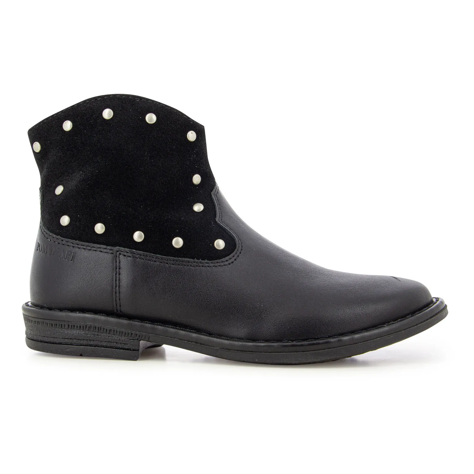 Pom D'api Black Billy Stud Zip Boots