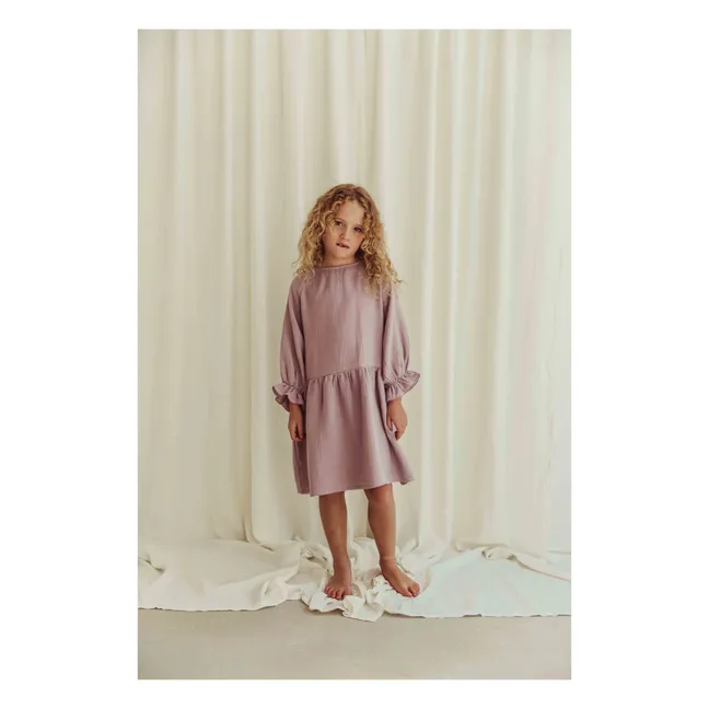 Kleid aus Bio-Baumwolle Lilou | Lavendel