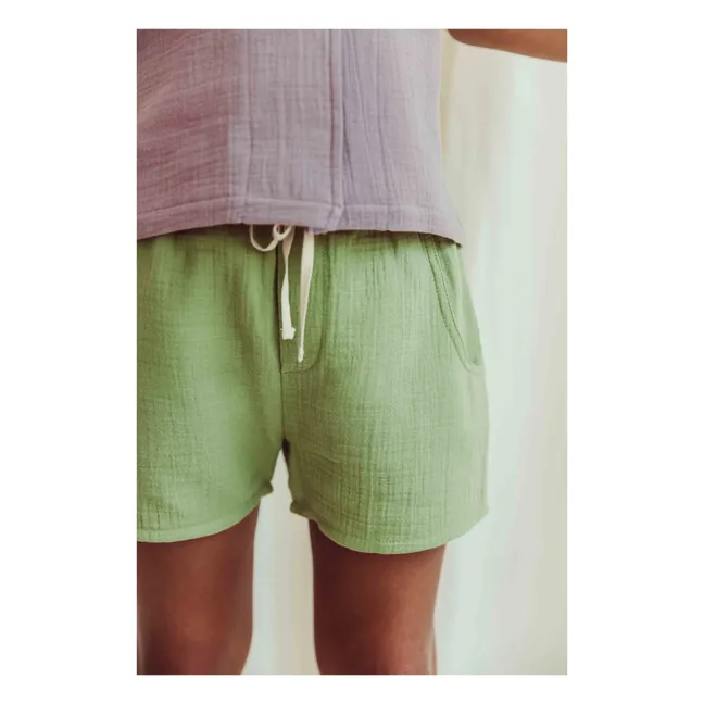 Pantaloncini in cotone biologico Tudor | Verde