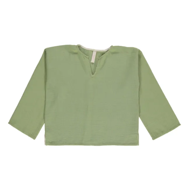 Camicia Leonardo in cotone biologico | Verde