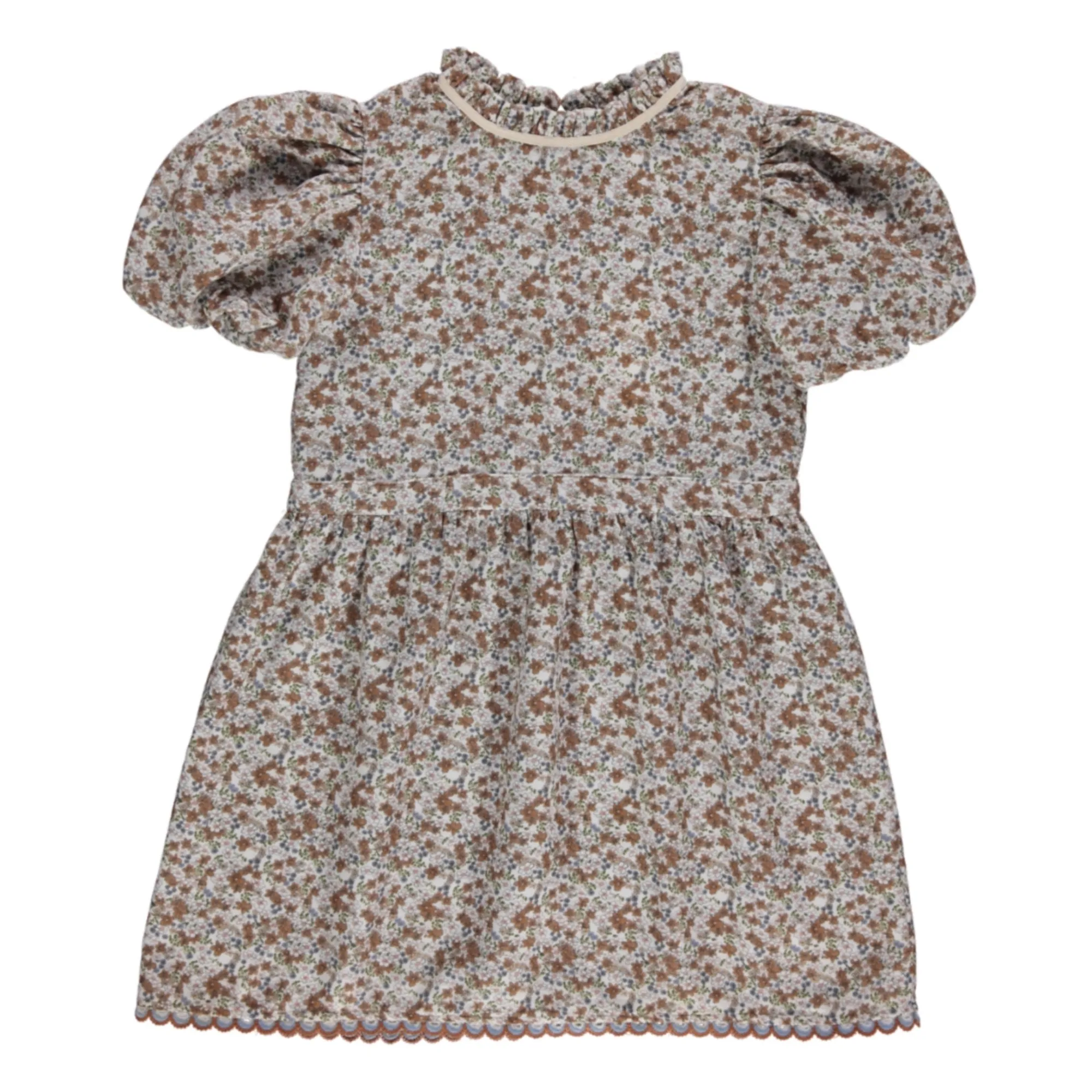 Liilu Beige Bonita Organic Cotton Floral Dress