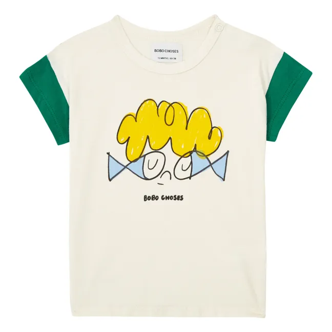 Exclusivité Bobo Choses x Smallable - T-Shirt Coton Bio Poissons Bébé | Ecru