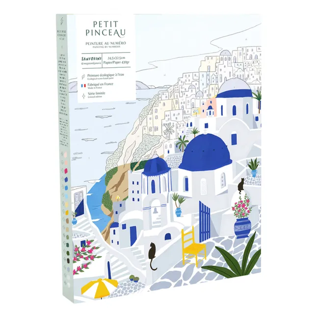 Kit de pintura por números - Santorini par Maja Tomljanovic