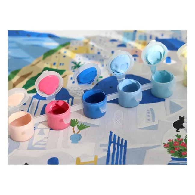Kit de pintura por números - Santorini par Maja Tomljanovic