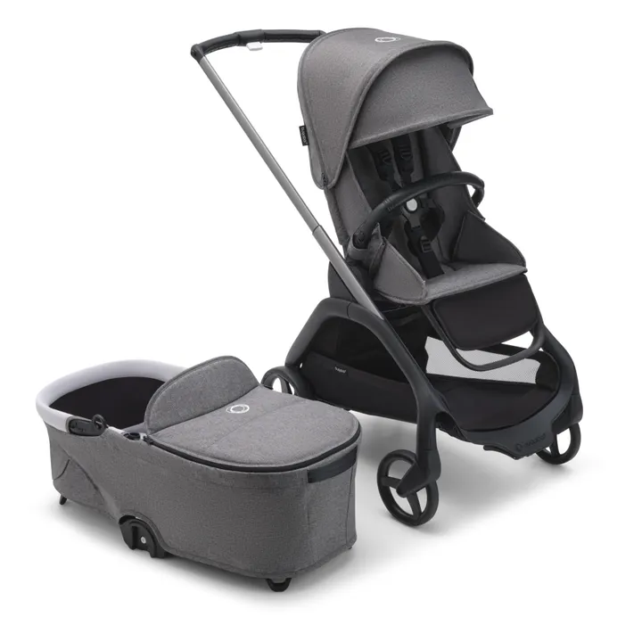 Bugaboo Dragonfly Poussette citadine complète châssis graphite | Gris chiné- Image produit n°1