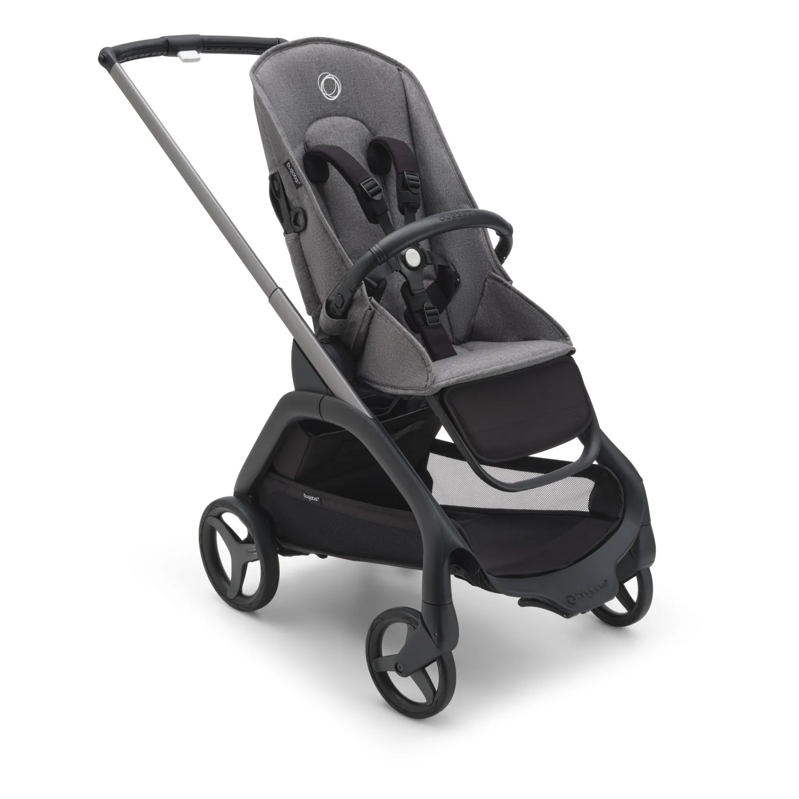Bugaboo Dragonfly Poussette citadine 2eme âge châssis graphite | Gris chiné- Image produit n°2