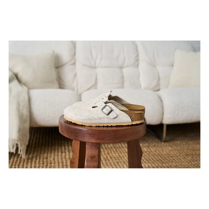 Sabot Boston Lana Calzata Normale | Bianco- Immagine del prodotto n°2