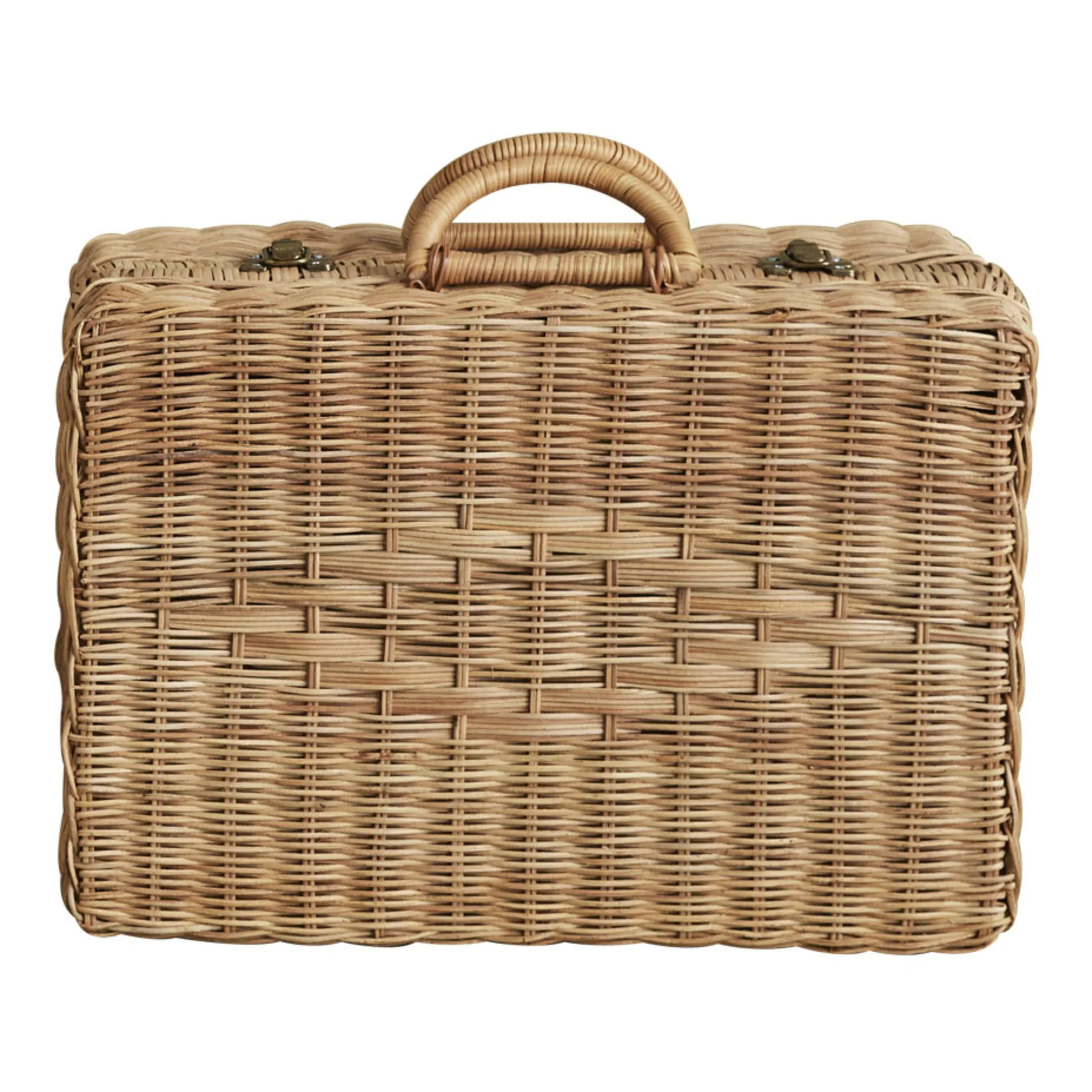 Olli Ellaトランクバスケット Olli Ella - Toaty Trunk Rattan Suitcase | Smallable