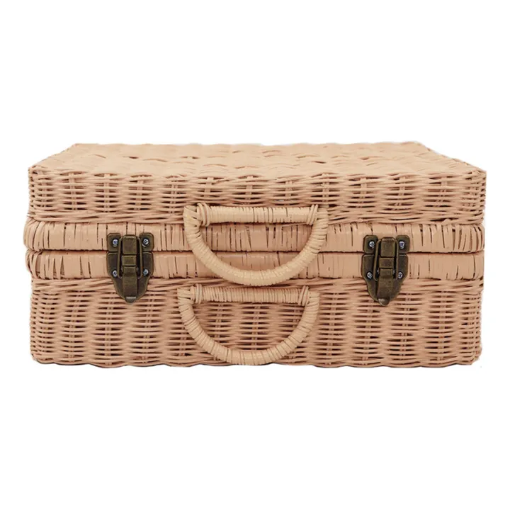 Toaty Trunk Rattan Suitcase | Pink- Product image n°3