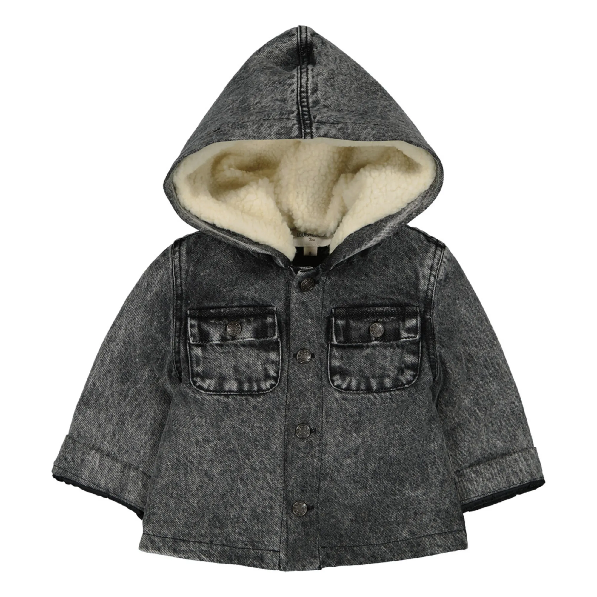 Louis Louise Denim Grey Denim Ice Hooded Coat