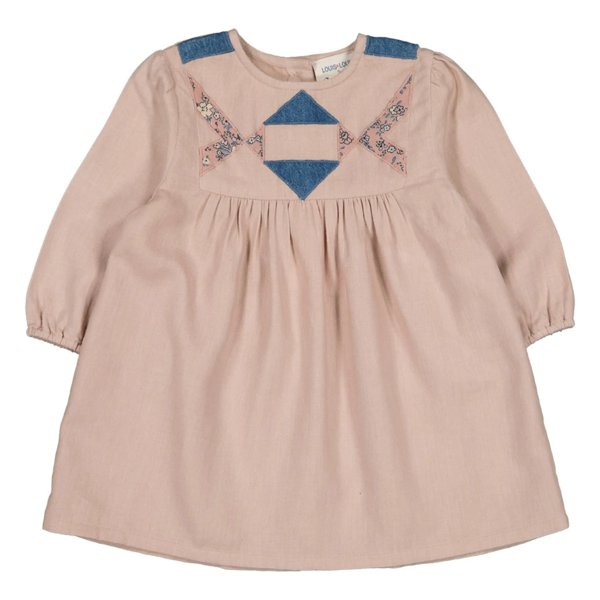 Louis Louise Pale Pink Axelle Patchwork Dress