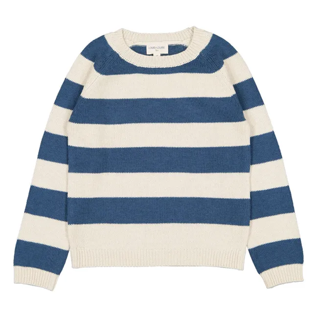 Robertino Striped Sweater | Blue