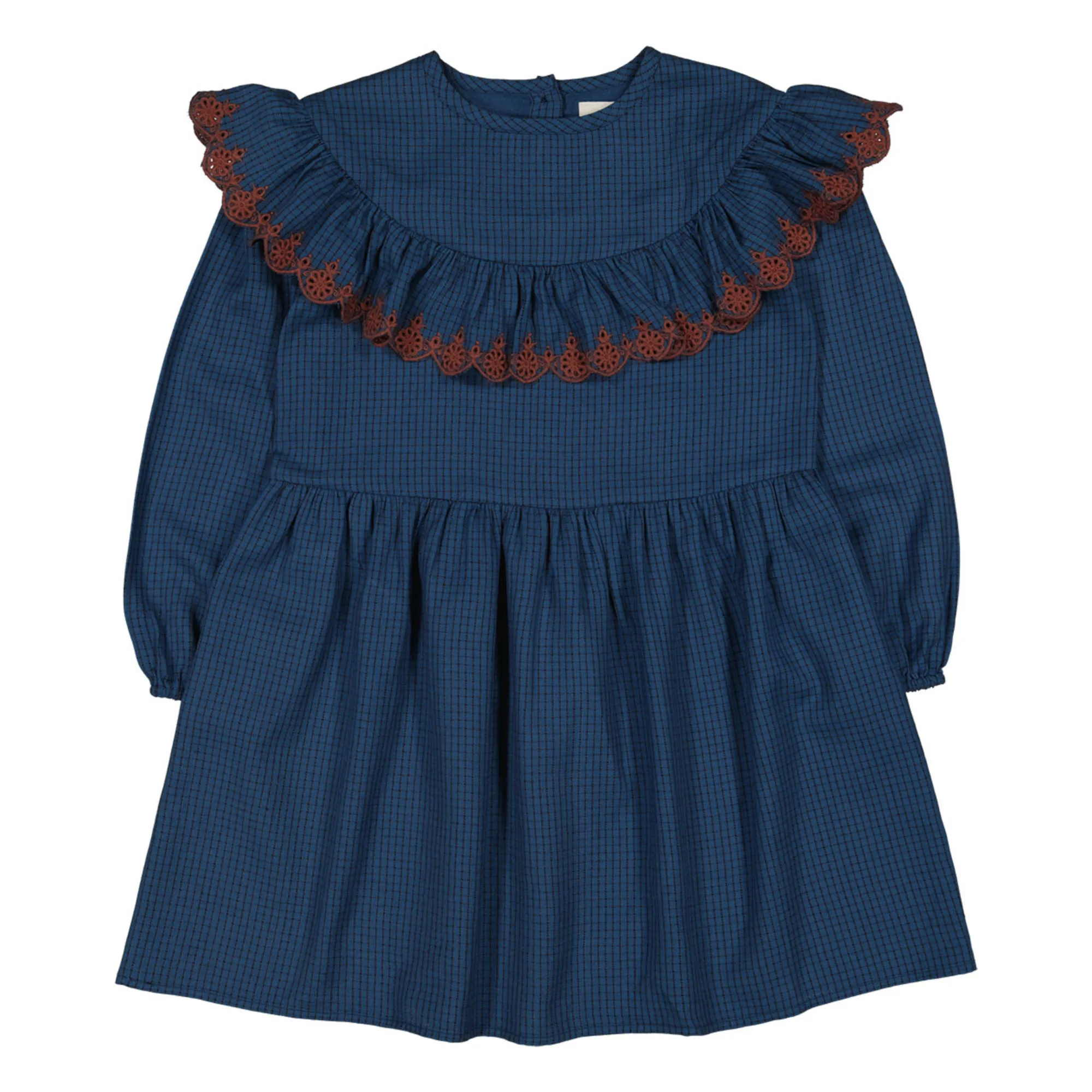 Louis Louise Navy Blue Odette Check Dress